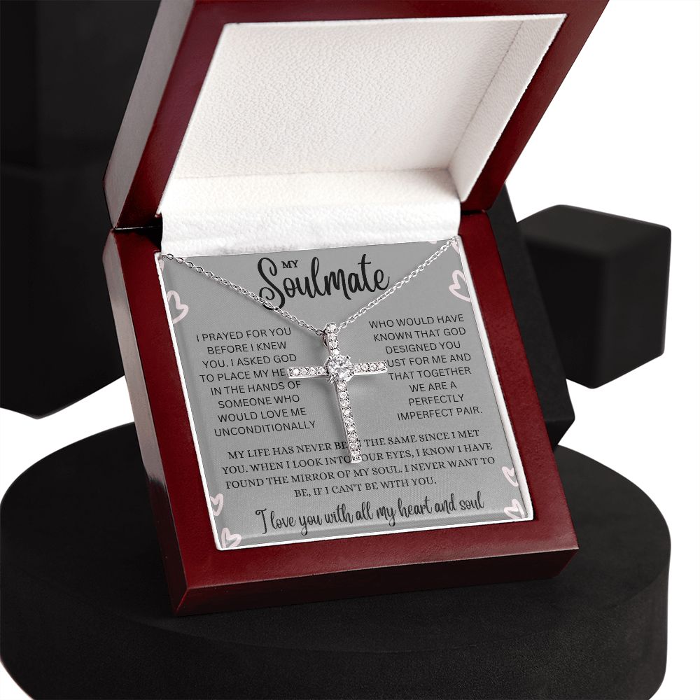 Soulmate | CZ Cross Necklace I Prayed For You