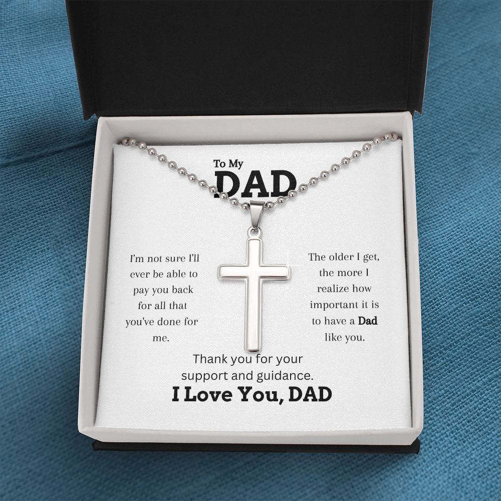 TO MY DAD | CROSS NECKLACE BALL CHAIN