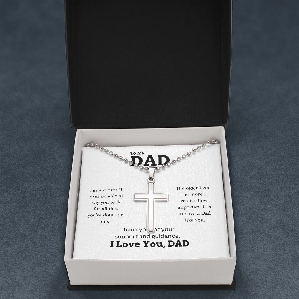 TO MY DAD | CROSS NECKLACE BALL CHAIN