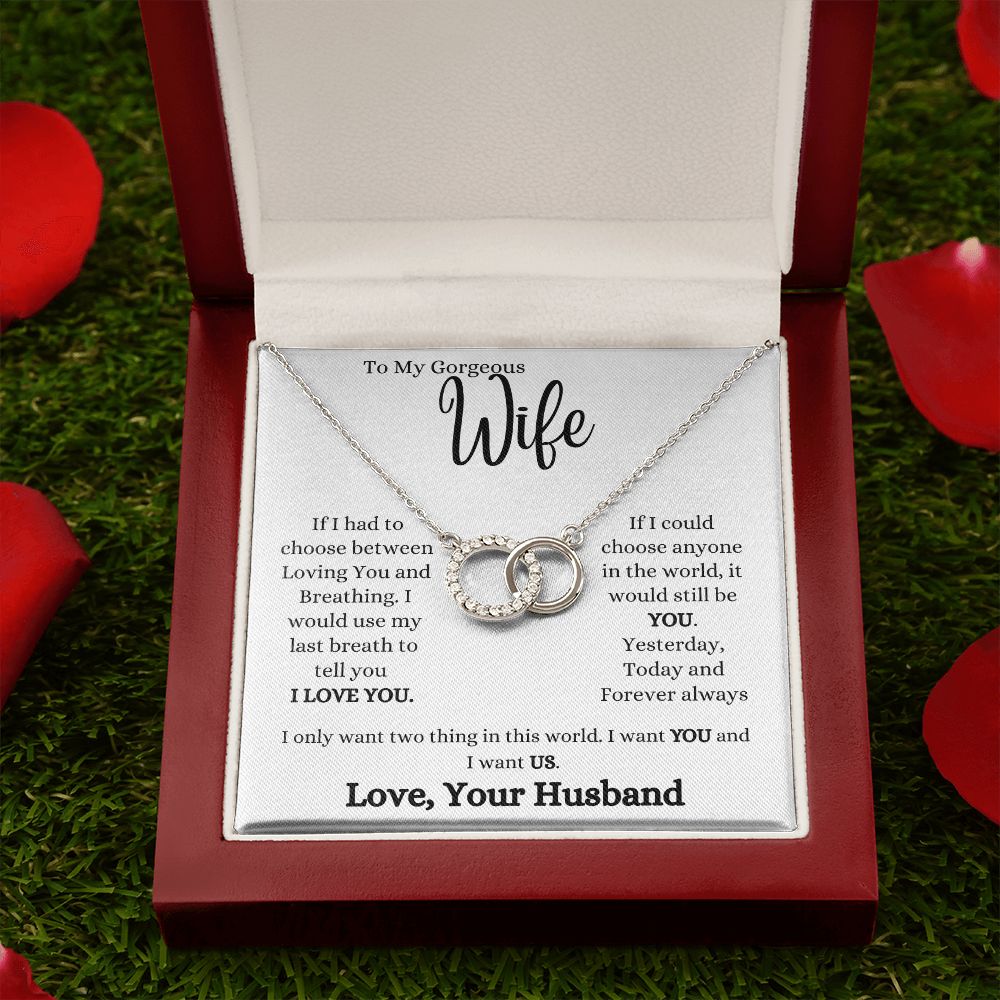 TO MY GORGEOUS WIFE | PERFECT PAIR NECKLACE