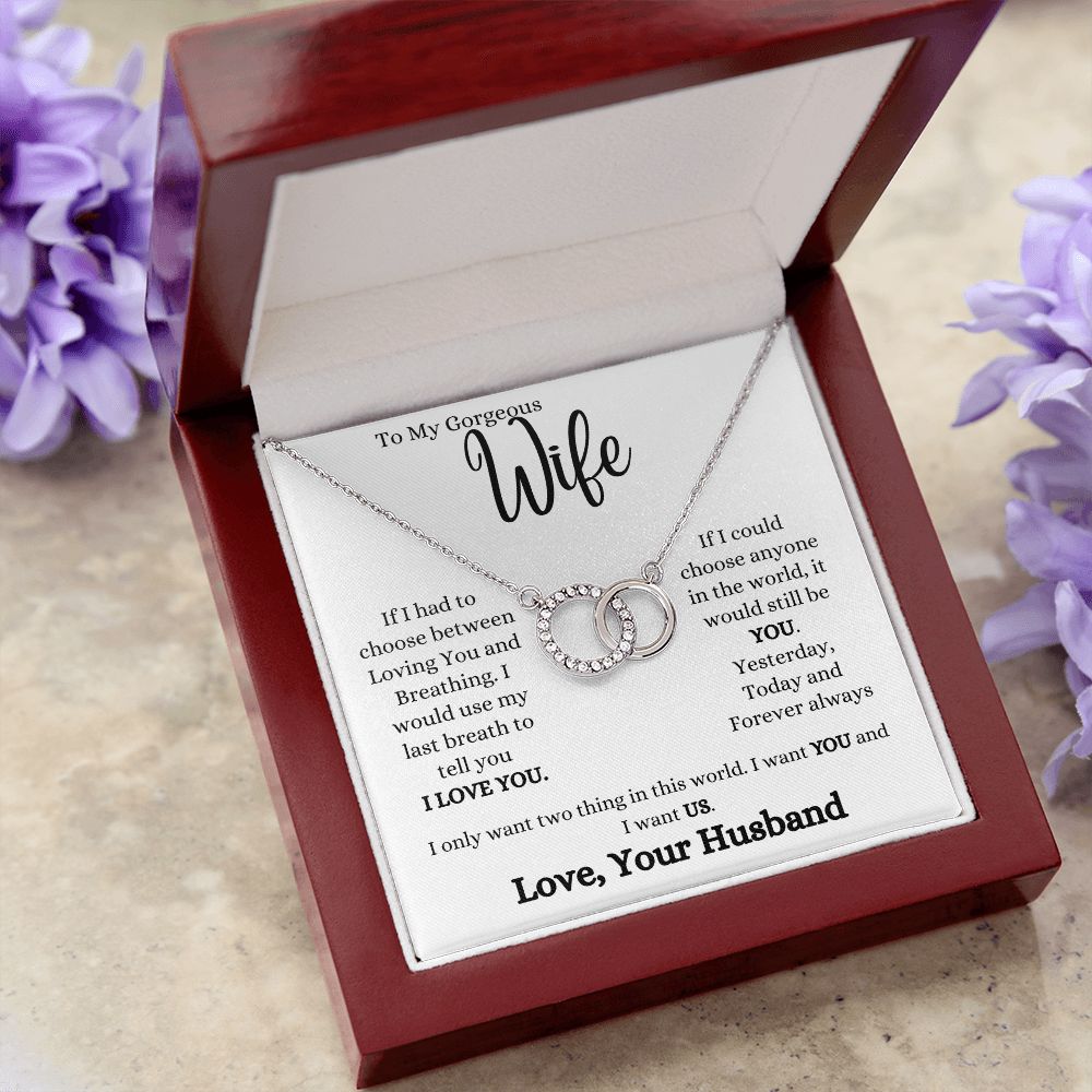 TO MY GORGEOUS WIFE | PERFECT PAIR NECKLACE