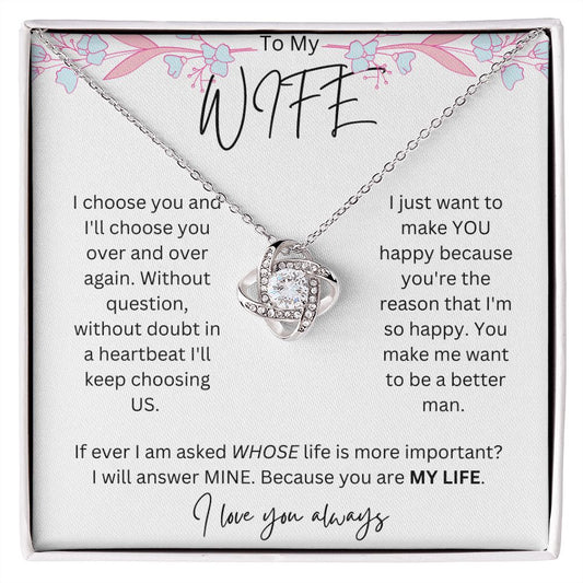 TO MY WIFE | LOVE KNOT NECKLACE