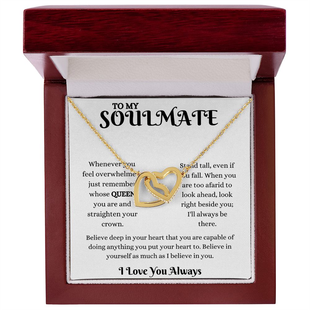 TO MY SOULMATE | INTERLOCKING HEARTS NECKLACE Whenever you feel overwhelmed