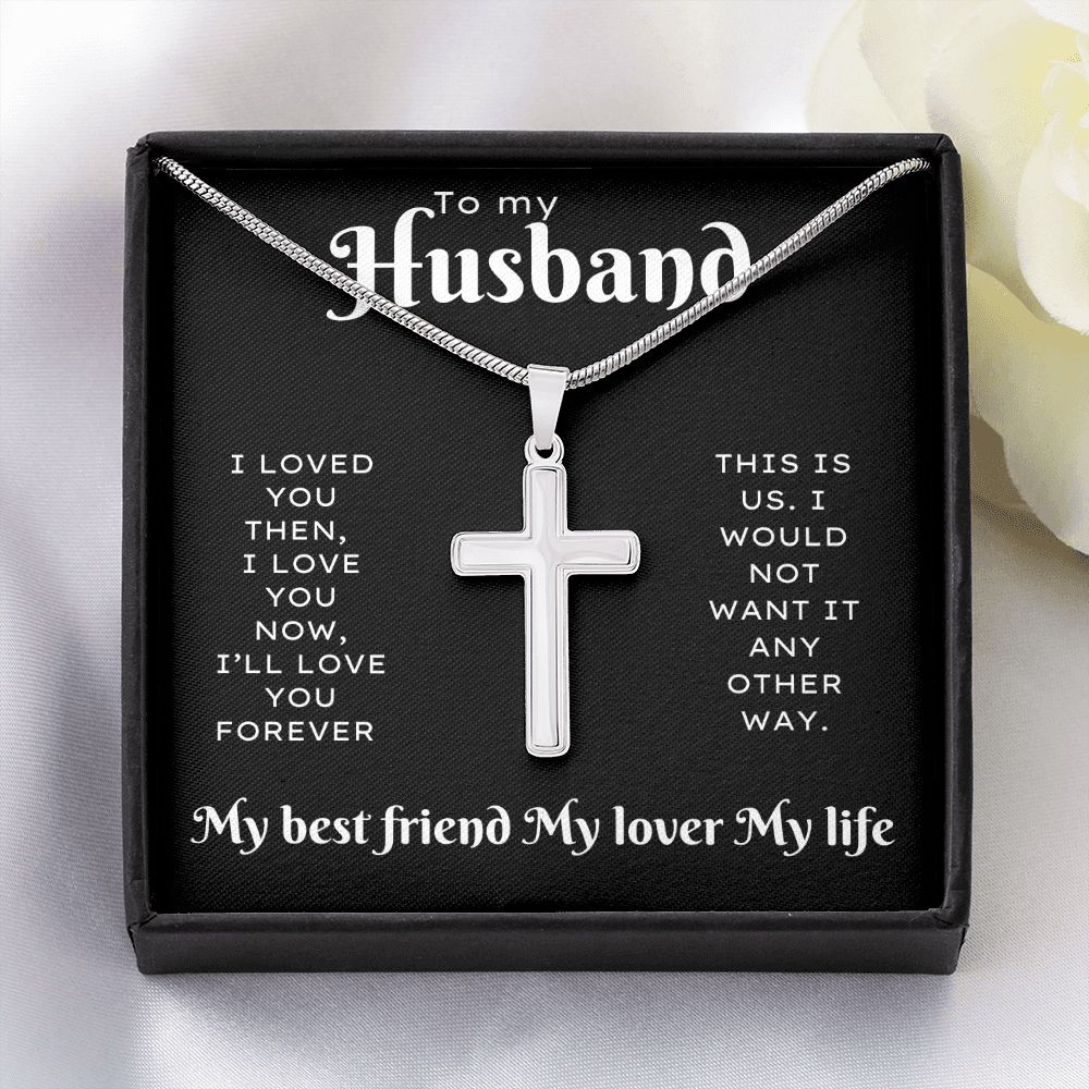 TO MY HUSBAND | CROSS STAINLESS STEEL NECKLACE My best friend